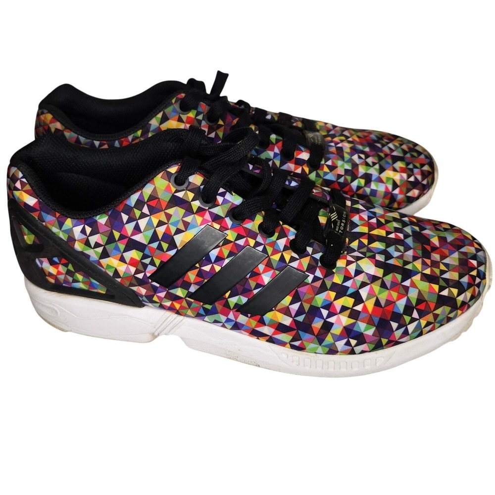 ADIDAS‎ Originals ZX Flux Torsion Sneakers Mens 9 Multicolor Prism Kaleidoscope